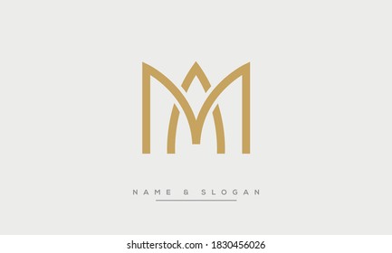  MA, AM Abstract Letters Logo Monogram