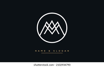 MA, AM Abstract Letters Logo Monogram