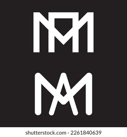 MA, AM Abstract Letters Logo Monogram, MA logo design, Alphabet logo design, AM letters
