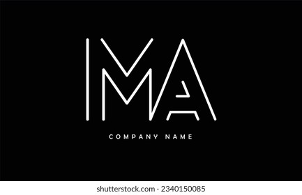 MA, AM Abstract Letters Logo Monogram