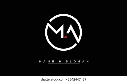 MA, AM  Abstract  Letters  Logo Monogram