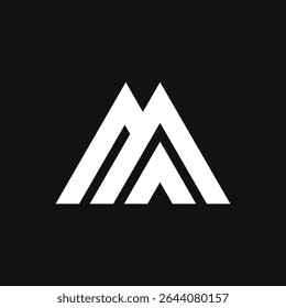 Ma or Am abstract logo with clean modern style, ideal for stock market or financial branding.