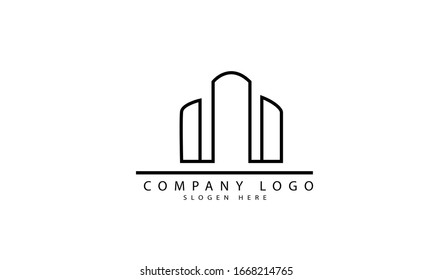 MA AM abstract vector logo monogram template