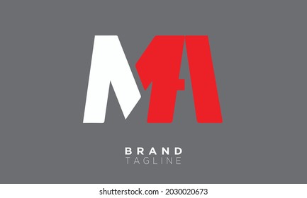 MA Alphabet letters Initials Monogram logo AM, M and A