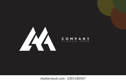 MA Alphabet letters Initials Monogram logo and AM