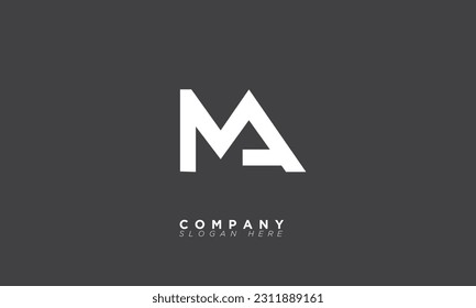 MA Alphabet Buchstaben Initial Monogram Logo AM, M und A