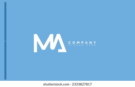 MA Alphabet letters Initials Monogram logo AM, M and A