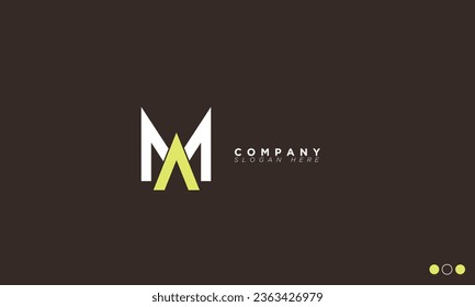 MA Alphabet letters Initials Monogram logo AM, M and A