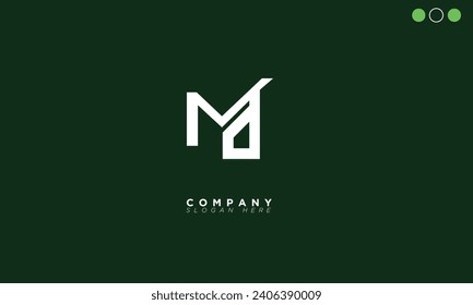 Letras alfabetas MA Iniciales Logotipo Monograma AM, M y A