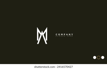  MA Alphabet letters Initials Monogram logo AM, M and A