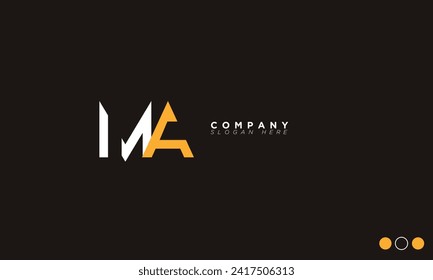  MA Alphabet letters Initials Monogram logo AM, M and A