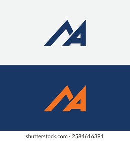 MA Alphabet letters Initials Monogram logo AM, M and A. letter ma am logo design vector.