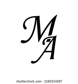 MA. MA Alphabets Letters Logo Monogram. Illustration vector of MA logo. EPS10