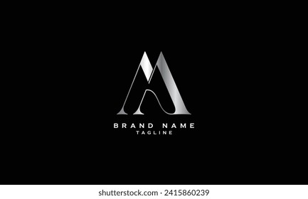 MA, AM, Abstract initial monogram letter alphabet logo design