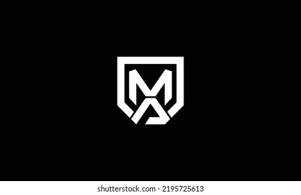  MA ,AM ,M ,A Abstract Letters Logo Monogram 