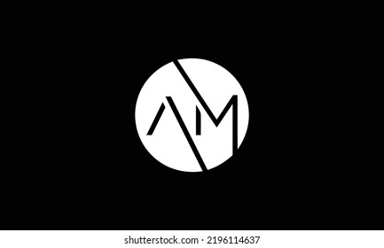  MA ,AM ,M ,A Abstract Letters Logo Monogram 