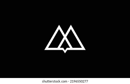  MA ,AM ,M ,A Abstract Letters Logo Monogram 
