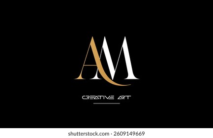 MA, AM, M, A abstract letters logo monogram