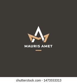 MA or AM. Monogram of Two letters A&M. Luxury, simple, minimal and elegant MA logo design. Vector illustration template.