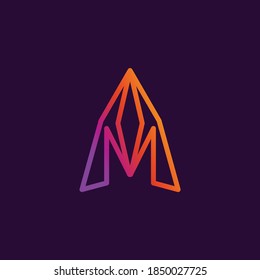 MA or AM. Monogram of Two letters A&M. Luxury, simple, minimal and elegant MA logo design. Vector illustration template.