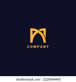 MA or AM. Monogram of Two letters AM. Luxury, simple, minimal and elegant MA logo design. Vector illustration template.