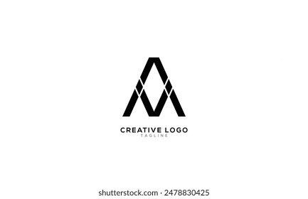 AM MA AV VA Abstractas inicial monograma alfabeto letra logo diseño