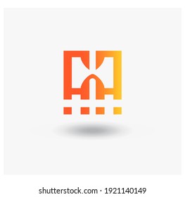 MA CC letter initial modern logo mark vector design idea, creative studio company logo concept alphabet shape template