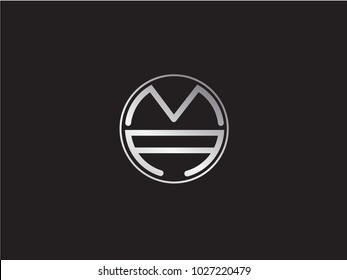 MA circle Shape Letter Design
