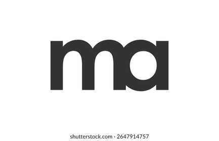 MA creative geometric initial based modern and minimal logo. Letter m a trendy fonts. Universal professional elegant techno vector design.