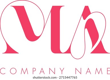 MA creative modern abstract letter logo vector design. Usable for your company or business and brand identity.