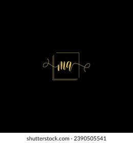 plantilla de diseño de logotipo de letras modernas creativas de MA