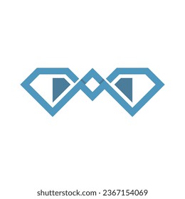 AM or MA diamond simple and minimalist logo