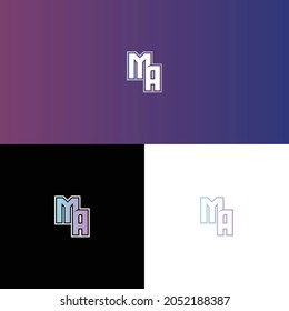 MA Esport Gaming Initial Logo Design