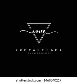 MA handwriting initial logo template vector.