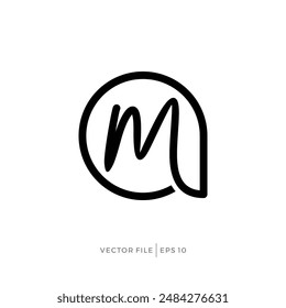 AM MA handgeschriebenes Logo-Design