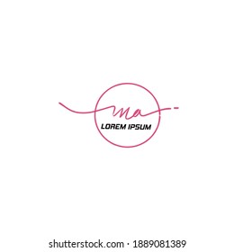  ma handwritten logo for identity