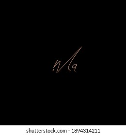 ma handwritten logo for identity