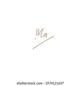 Ma handwritten logo for identity