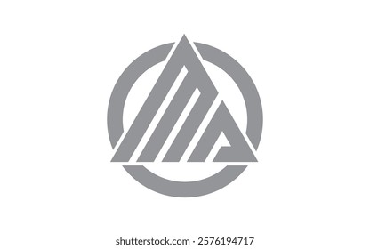 M,A initial badge logo template

