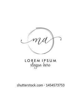MA Initial beauty monogram logo vector