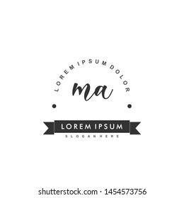 MA Initial beauty monogram logo vector
