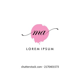 MA Initial beauty monogram logo vector