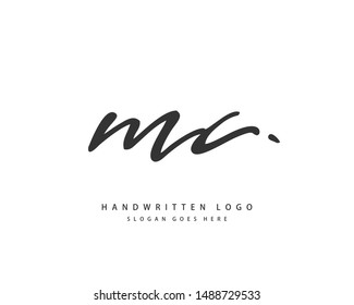 MA Initial handwriting or handwritten logo for identity. Logo with hand drawn style.