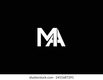 MA initial latter logo design and monogram logo