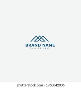 Diseño del logotipo de la letra inicial de MA