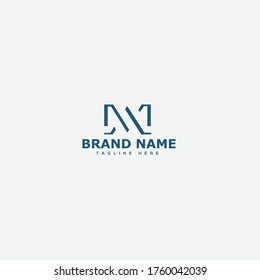 MA initial letter logo design