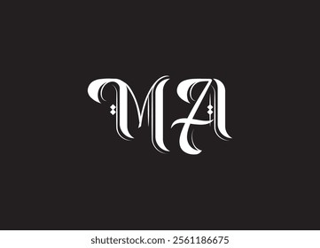 MA initial letter logo design and minimalist logo