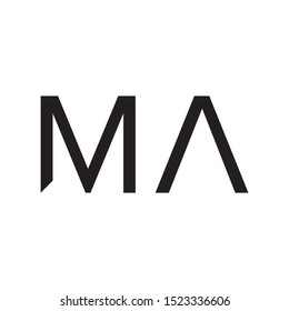 MA initial letter logo template vector icon design