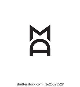 MA initial letter logo template vector icon design