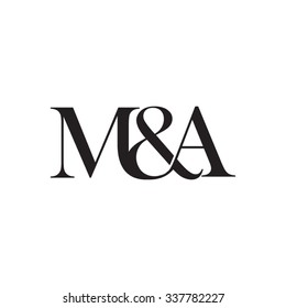 M&A Initial logo. Ampersand monogram logo